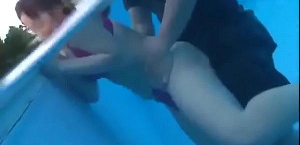  Japanese busty sex in public swimming pool